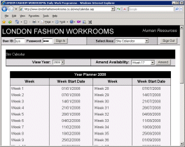 Work Management System Calendar and Management